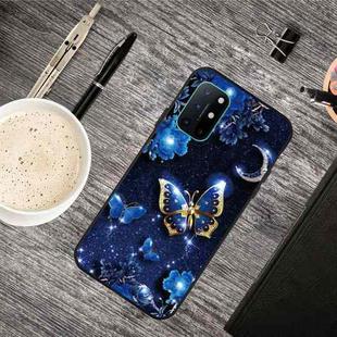 For OnePlus 8T Oil Embossed Coloured Drawing Pattern Shockproof  TPU Protective Case(Phnom Penh Butterfly)