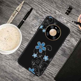 For Huawei Mate 40 Oil Embossed Coloured Drawing Pattern Shockproof  TPU Protective Case(Little Orchid)