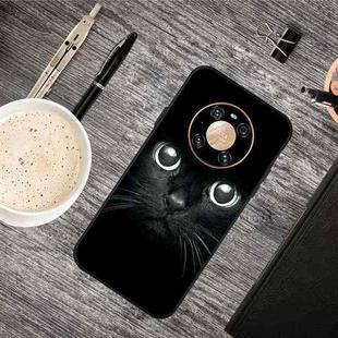 For Huawei Mate 40 Oil Embossed Coloured Drawing Pattern Shockproof  TPU Protective Case(Whiskers)