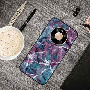 For Huawei Mate 40 Oil Embossed Coloured Drawing Pattern Shockproof  TPU Protective Case(Marble)