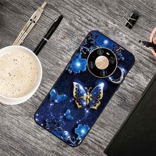For Huawei Mate 40 Oil Embossed Coloured Drawing Pattern Shockproof  TPU Protective Case(Phnom Penh Butterfly)