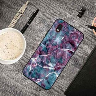 For Samsung Galaxy A01 Core Oil Embossed Coloured Drawing Pattern Shockproof  TPU Protective Case(Marble)
