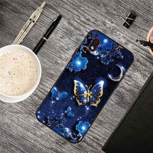 For Samsung Galaxy A01 Core Oil Embossed Coloured Drawing Pattern Shockproof  TPU Protective Case(Phnom Penh Butterfly)