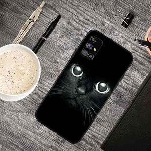 For Samsung Galaxy M51 Oil Embossed Coloured Drawing Pattern Shockproof  TPU Protective Case(Whiskers)