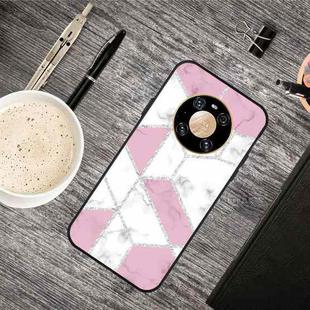 For Huawei Mate 40 Frosted Fashion Marble Shockproof  TPU Protective Case(White Block)