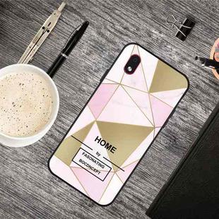 For Samsung Galaxy A01 Core Frosted Fashion Marble Shockproof  TPU Protective Case(Golden Triangle)