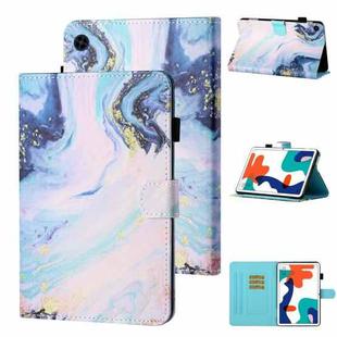 For Huawei MatePad T 8 Colored Drawing Stitching Horizontal Flip Leather Case TPU Bottom Case with Holder & Card Slots & Anti-skid Strip & Pen Slot(Quicksand)