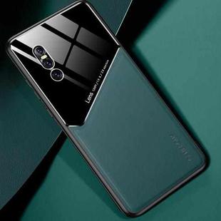 For vivo X27 All-inclusive Leather + Organic Glass Protective Case with Metal Iron Sheet(Green)