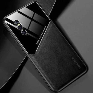 For vivo X27 All-inclusive Leather + Organic Glass Protective Case with Metal Iron Sheet(Black)