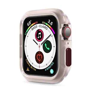 Silicone Frame Protective Case For Apple Watch Series 6 & SE & 5 & 4 44mm(Wine Red)