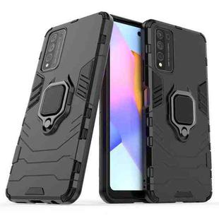 For Huawei Honor 10X Lite PC + TPU Shockproof Protective Case with Magnetic Ring Holder(Black)