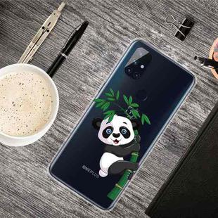 For OnePlus Nord N10 5G Colored Drawing Clear TPU Protective Cases(Panda)