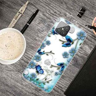 For Huawei Nova 8 SE Colored Drawing Clear TPU Protective Cases(Chrysanthemum Butterfly)