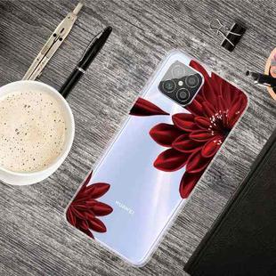 For Huawei Nova 8 SE Colored Drawing Clear TPU Protective Cases(Safflower)