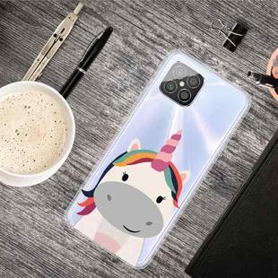 For Huawei Nova 8 SE Colored Drawing Clear TPU Protective Cases(Fat Unicorn)