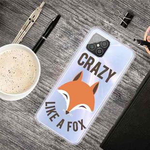 For Huawei Nova 8 SE Colored Drawing Clear TPU Protective Cases(Fox Head)