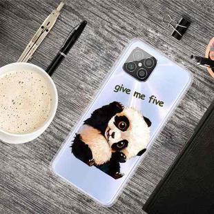 For Huawei Nova 8 SE Colored Drawing Clear TPU Protective Cases(Tilted Head Panda)