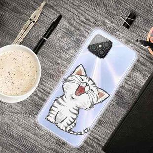 For Huawei Nova 8 SE Colored Drawing Clear TPU Protective Cases(Laughing Cat)