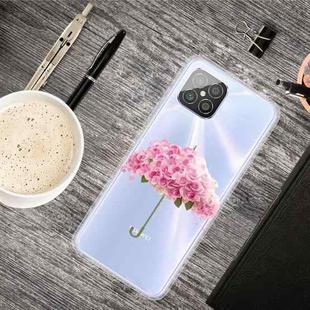 For Huawei Nova 8 SE Colored Drawing Clear TPU Protective Cases(Flower Umbrella)