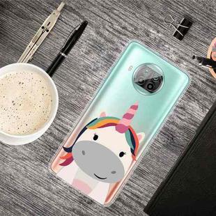 For Xiaomi Mi 10T Lite 5G Colored Drawing Clear TPU Protective Cases(Fat Unicorn)