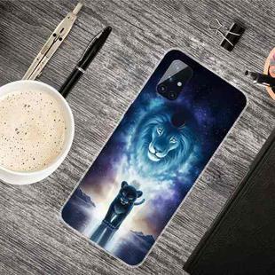 For OnePlus Nord N100 Colored Drawing Clear TPU Protective Cases(The Lion King)