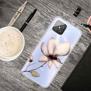 For Huawei Nova 8 SE Colored Drawing Clear TPU Protective Cases(A Lotus)