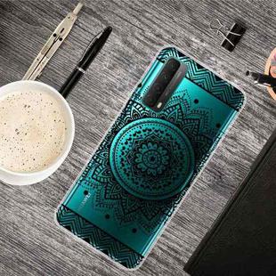 For Huawei P Smart 2021 Colored Drawing Clear TPU Protective Cases(Mandala)