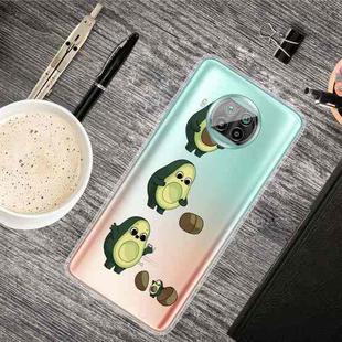 For Xiaomi Mi 10T Lite 5G Colored Drawing Clear TPU Protective Cases(Avocado)