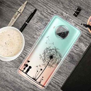 For Xiaomi Mi 10T Lite 5G Colored Drawing Clear TPU Protective Cases(Dandelion)