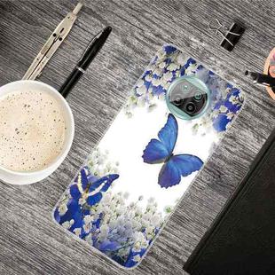 For Xiaomi Mi 10T Lite 5G Colored Drawing Clear TPU Protective Cases(Butterfly)