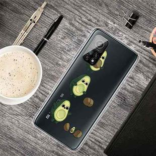 For Xiaomi Mi 10T Pro Colored Drawing Clear TPU Protective Cases(Avocado)