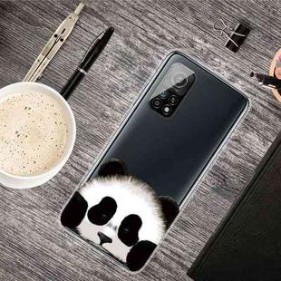 For Xiaomi Mi 10T Pro Colored Drawing Clear TPU Protective Cases(Hug Face Bear)