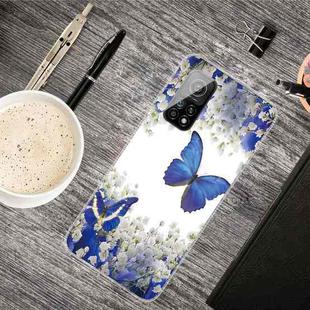 For Xiaomi Mi 10T Pro Colored Drawing Clear TPU Protective Cases(Butterfly)