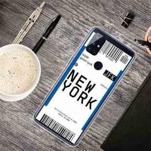 For OnePlus Nord N10 5G Boarding Pass Series TPU Phone Protective Case(New York)