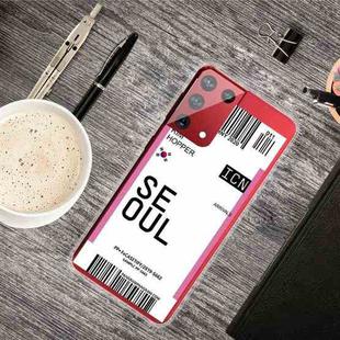 For Samsung Galaxy S21 Ultra 5G Boarding Pass Series TPU Phone Protective Case(Flag Seoul)