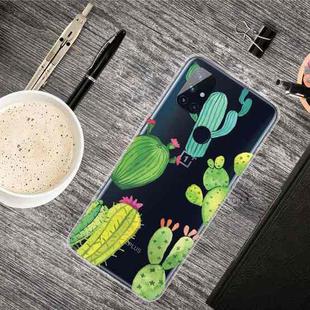 For OnePlus Nord N100 Shockproof Painted Transparent TPU Protective Case(Cactus)