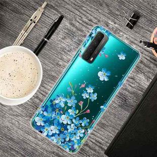For Huawei P Smart 2021 Shockproof Painted Transparent TPU Protective Case(Star Flower)