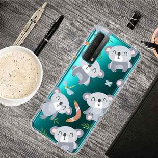 For Huawei P Smart 2021 Shockproof Painted Transparent TPU Protective Case(Koala)