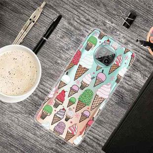 For Xiaomi Mi 10T Lite 5G Shockproof Painted Transparent TPU Protective Case(Ice Cream)