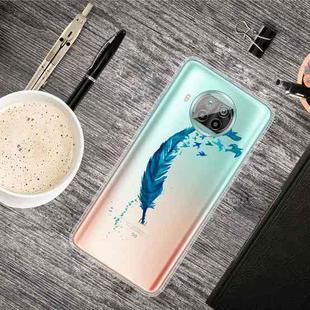 For Xiaomi Mi 10T Lite 5G Shockproof Painted Transparent TPU Protective Case(Feather)