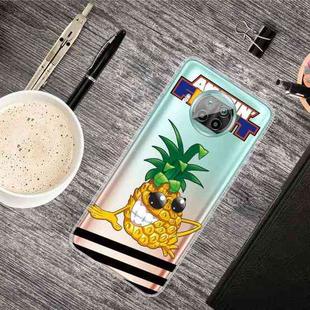 For Xiaomi Mi 10T Lite 5G Shockproof Painted Transparent TPU Protective Case(Pineapple)