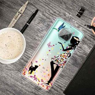 For Xiaomi Mi 10T Lite 5G Shockproof Painted Transparent TPU Protective Case(Girl)