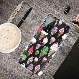 For Xiaomi Mi 10T Pro 5G Shockproof Painted Transparent TPU Protective Case(Ice Cream)