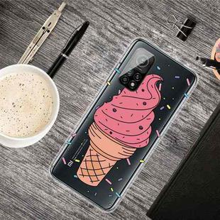 For Xiaomi Mi 10T Pro 5G Shockproof Painted Transparent TPU Protective Case(Big Cone)