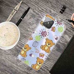 For Huawei Nova 8 SE Shockproof Painted Transparent TPU Protective Case(Little Brown Bear)
