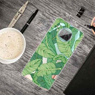 For Xiaomi Mi 10T Lite 5G Shockproof Painted Transparent TPU Protective Case(Banana Leaf)