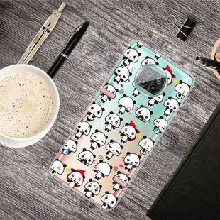 For Xiaomi Mi 10T Lite 5G Shockproof Painted Transparent TPU Protective Case(Mini Panda)