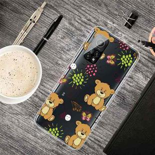 For Xiaomi Mi 10T Pro Shockproof Painted Transparent TPU Protective Case(Little Brown Bear)
