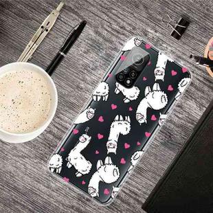 For Xiaomi Mi 10T Pro Shockproof Painted Transparent TPU Protective Case(Alpaca)