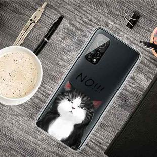 For Xiaomi Mi 10T Pro Shockproof Painted Transparent TPU Protective Case(NO Cat)